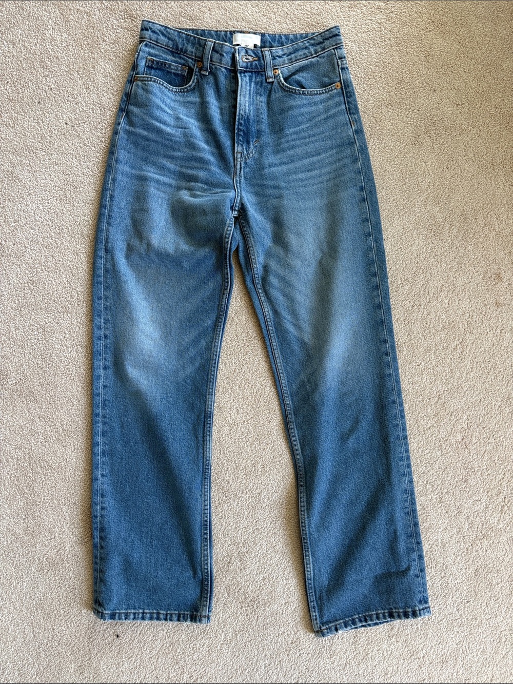 H&M High Rise Straight Leg Jeans